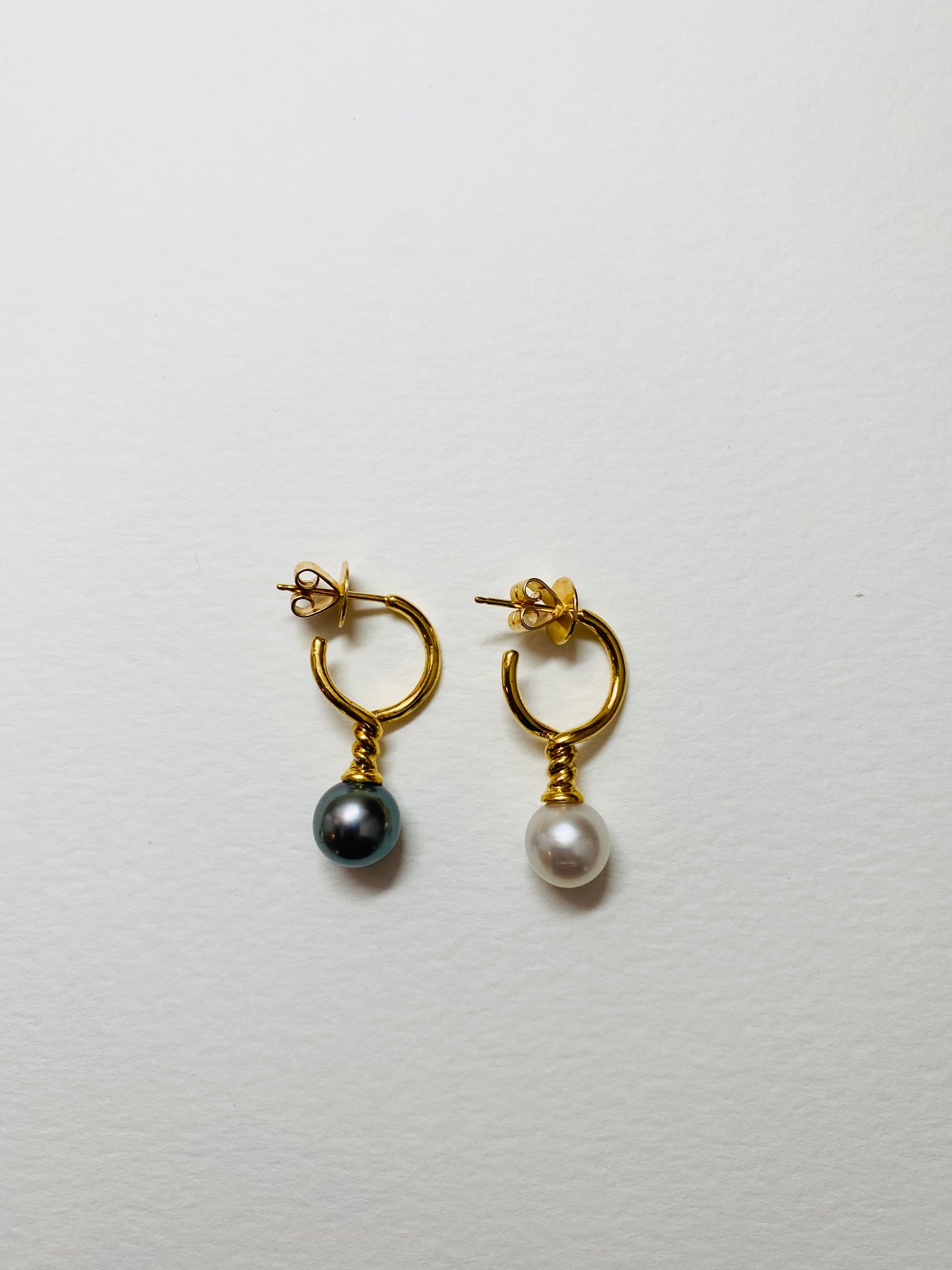 Black & White Gold Earrings